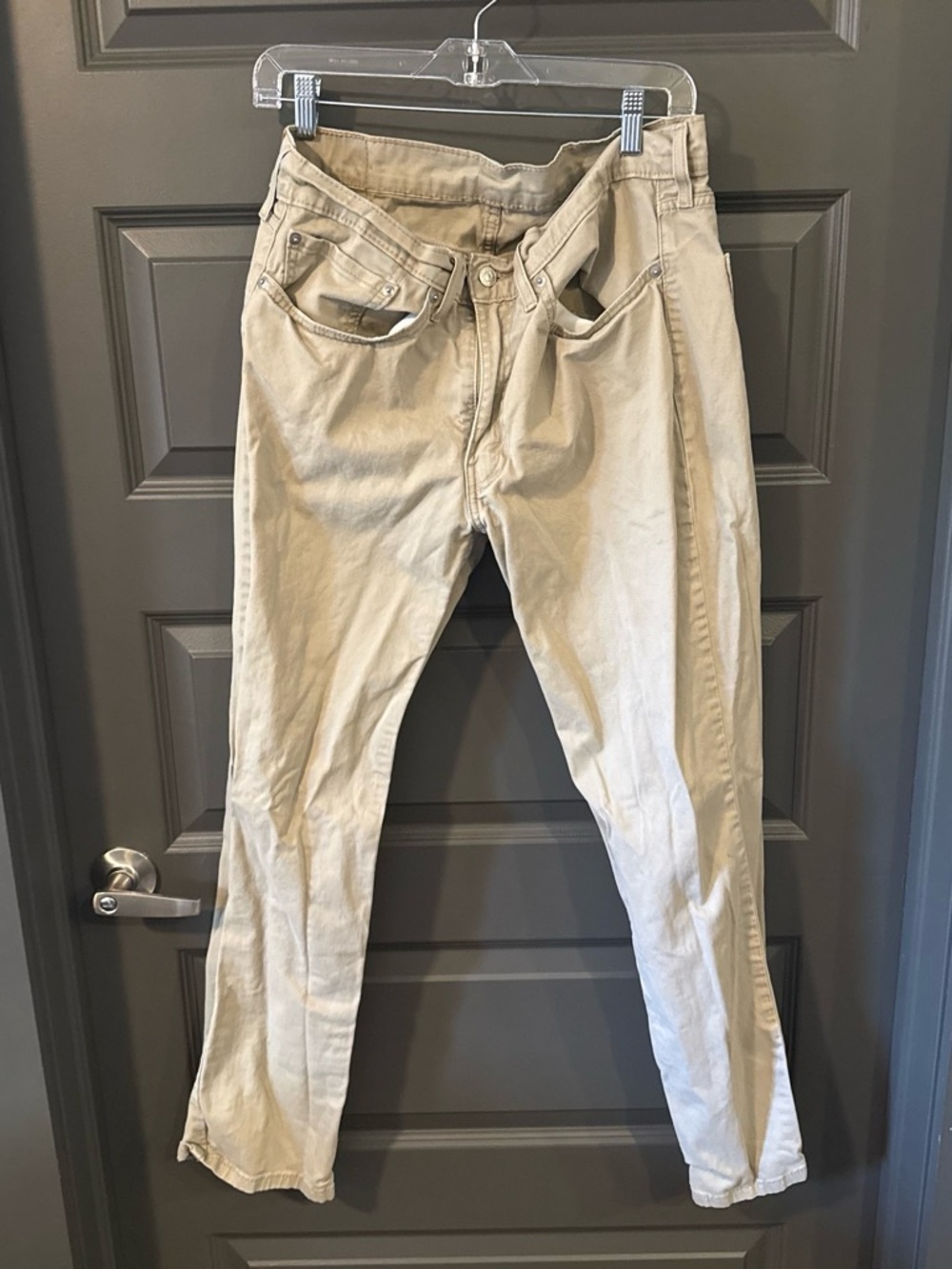 Levi's 514 Straight Fit Tan Khaki Pants W34 L32